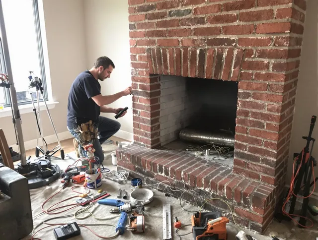 Ocala Chimney Sweep specialist finalizing chimney liner service in Ocala, FL