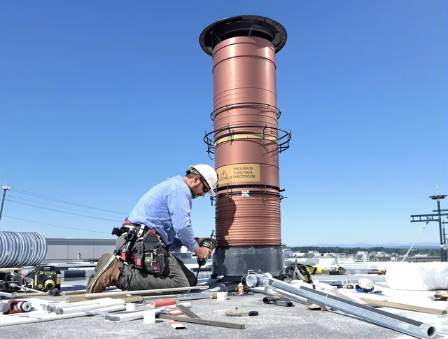 Installed chimney liner by Ocala Chimney Sweep in Ocala, FL