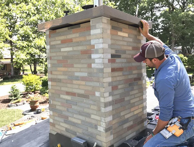 Ocala Chimney Sweep completing a modern chimney remodel in Ocala, FL